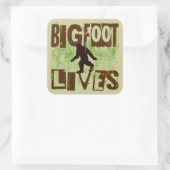 Bigfoot Lives Vierkante Sticker (Tas)
