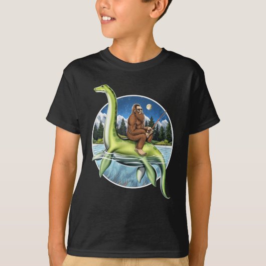 Bigfoot Loch Ness Gevist T-shirt (Voorkant)