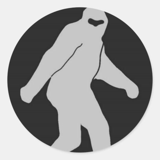 Bigfoot Logo Dark Ronde Sticker (Voorkant)