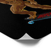 Bigfoot Long Boarding Rock on - Sasquatch Big Foot Poster (Hoek)