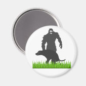 Bigfoot loopt met zijn hond magneet (Voorkant / Achterkant)