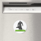 Bigfoot loopt met zijn hond magneet (Insitu (Vaatwasser))