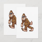 Bigfoot lopen en het dragen van een zonnebril kaart (Voorkant / Achterkant)