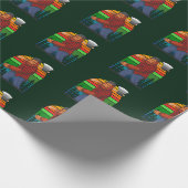 Bigfoot Lumberjack met AX Sasquatch Forester Fun Cadeaupapier (Hoek)