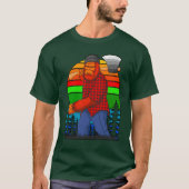Bigfoot Lumberjack met AX Sasquatch Pset T-shirt (Voorkant)