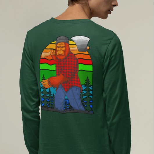 Bigfoot Lumberjack met AX Sasquatch Pset T-shirt