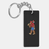Bigfoot Lumberjack T shirt Sasquatch Carpenter Man Sleutelhanger (Voorkant Links)