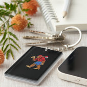 Bigfoot Lumberjack T shirt Sasquatch Carpenter Man Sleutelhanger (Voorkant Rechts)