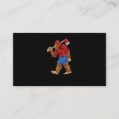 Bigfoot Lumberjack T shirt Sasquatch Carpenter Man Visitekaartje (Voorkant)