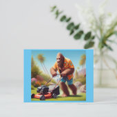 Bigfoot maaien briefkaart (Staand voorkant)