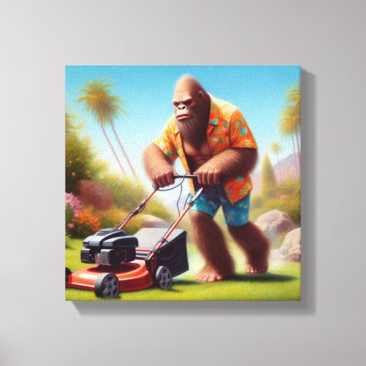 Bigfoot Maaien Canvas Afdruk (Voorkant)