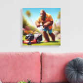 Bigfoot Maaien Canvas Afdruk (Insitu (Woonkamer))