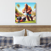 Bigfoot Maaien Canvas Afdruk (Insitu (Slaapkamer))