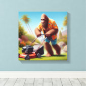 Bigfoot Maaien Canvas Afdruk (Insitu (Houten vloer))
