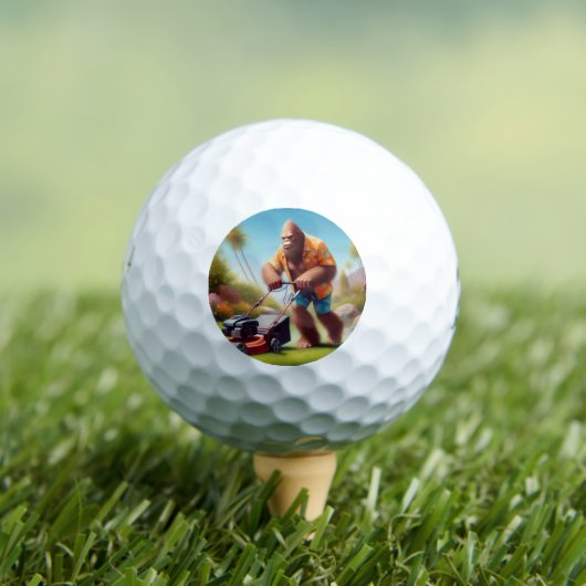 Bigfoot maaien golfballen (Insitu Shirt)