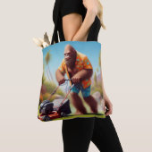 Bigfoot maaien tote bag (Dichtbij)
