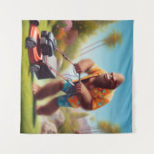 Bigfoot maaien wandkleed (Voorkant (horizontaal))