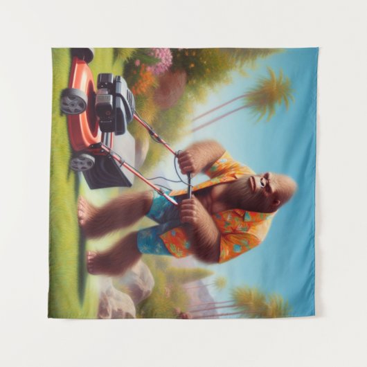 Bigfoot maaien wandkleed (Voorkant (horizontaal))