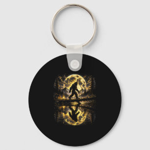 Bigfoot maanlicht bos reflectie avontuur sleutelhanger