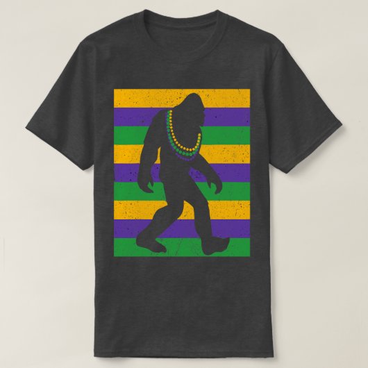 Bigfoot Mardi Gras Sasquatch T-shirt (Design voorkant)