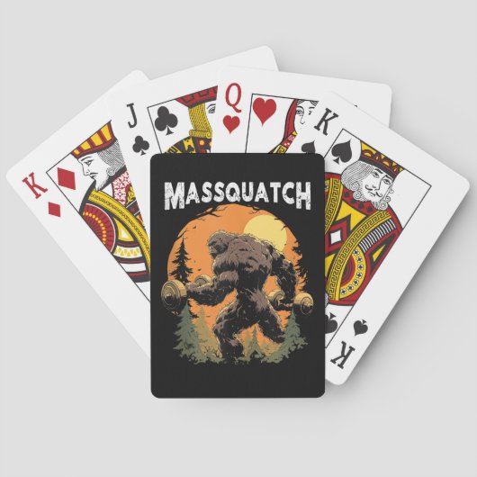 Bigfoot Massquatch Funny  Pokerkaarten (Achterkant)