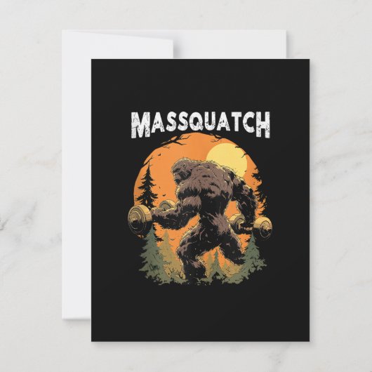 Bigfoot Massquatch Grappig  Kaart (Achterkant)