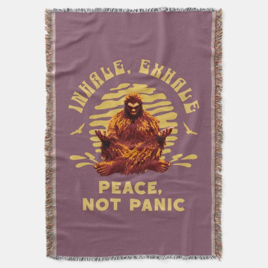 Bigfoot-meditatie Vrede Niet Panik Design Deken (Voorkant Verticaal)