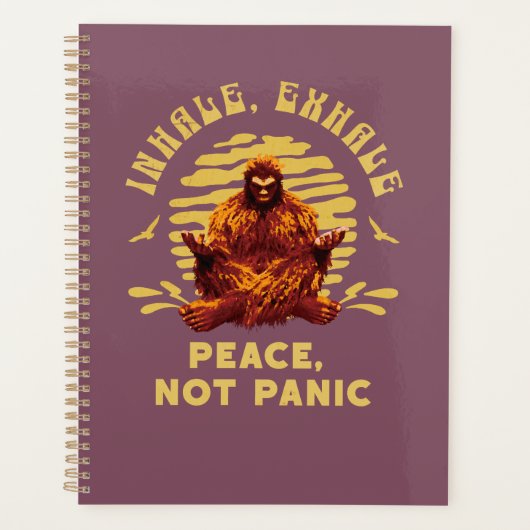 Bigfoot-meditatie Vrede Niet Panik Design Planner (Voorkant)