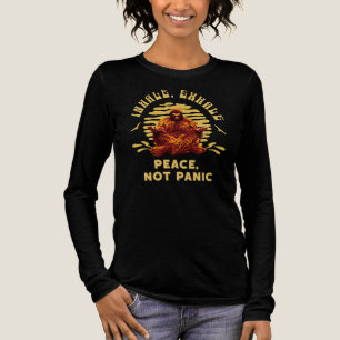 Bigfoot-meditatie Vrede Niet Panik Design Tri-Blend Shirt