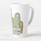 Bigfoot meme parodie latte mok (Rechterhoek)