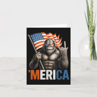 Bigfoot ’merica Patriotic Sasquatch Rocking Americ Kaart