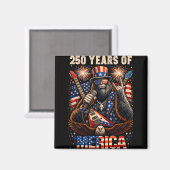 Bigfoot Merica Rock 4 juli Eagle 250 jaar Magneet (Voorkant / Achterkant)