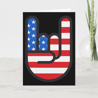 Bigfoot Merica Rock Amerikaanse Vlag Patriottisch  Kaart
