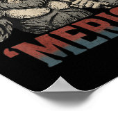 Bigfoot Merica Rock Amerikaanse Vlag Patriottisch Poster (Hoek)