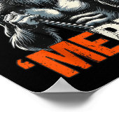 Bigfoot Merica Rock Amerikaanse vlag Patriottische Poster (Hoek)