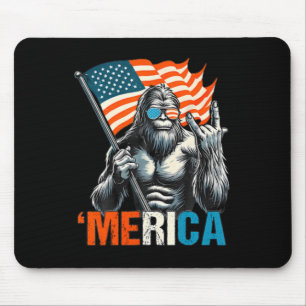 Bigfoot Merica Rock Usa Amerikaanse Vlag 4 juli  Muismat