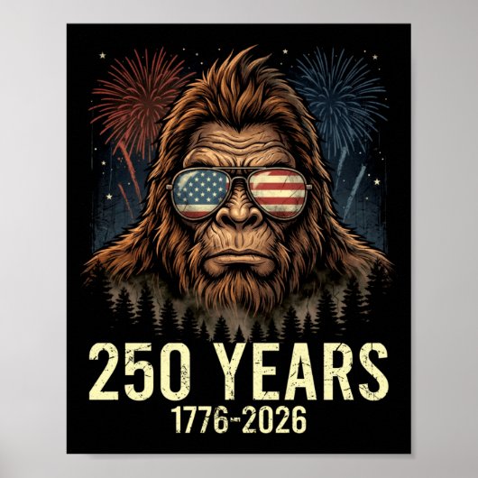 Bigfoot merica vuurwerk 4 juli 250 poster (Voorkant)