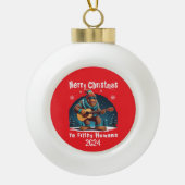 Bigfoot Merry Christmas Ya Filthy Humans Keramische Bal Ornament (Voorkant)