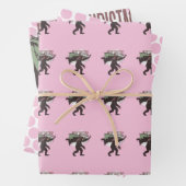 Bigfoot Merry Kerstmis Inpakpapier Vel (In situ)