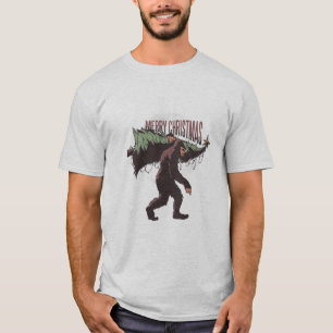 Bigfoot Merry Kerstmis T-shirt