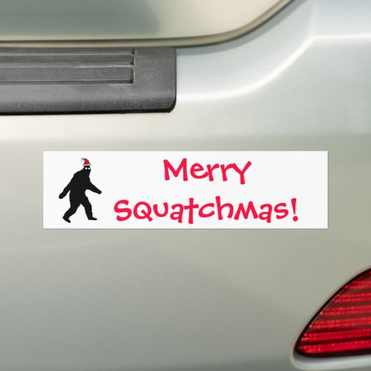Bigfoot Merry Squatchmas! Bumpersticker (Op auto)