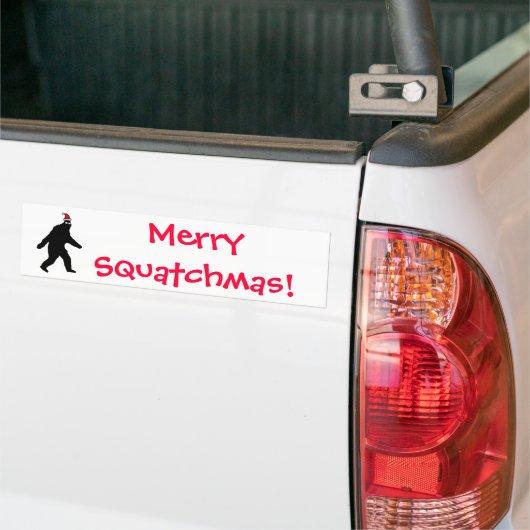 Bigfoot Merry Squatchmas! Bumpersticker (Op Truck)