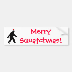 Bigfoot Merry Squatchmas! Bumpersticker