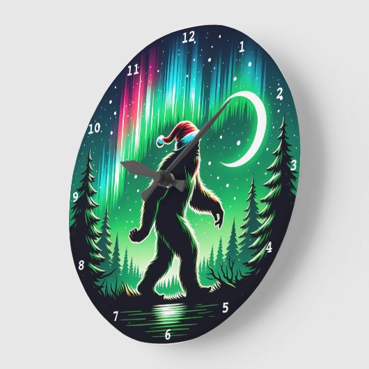 Bigfoot met Aurora Borealis en kerstsfeer Grote Klok (Hoek)