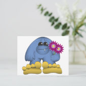 Bigfoot met bloemen briefkaart (Staand voorkant)