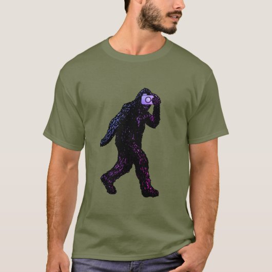 Bigfoot met camera - Funny Photography Selfie T-S T-shirt (Voorkant)