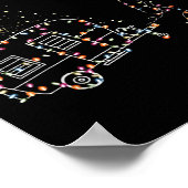 Bigfoot Met Caming Car Light Kerstmis Poster (Hoek)