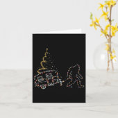 Bigfoot met Camping Auto Licht Kerstmis Kaart (Gele Bloem)