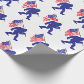 Bigfoot met de Amerikaanse vlag Cadeaupapier (Hoek)