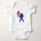 Bigfoot met de Amerikaanse vlag Romper (Voorkant)